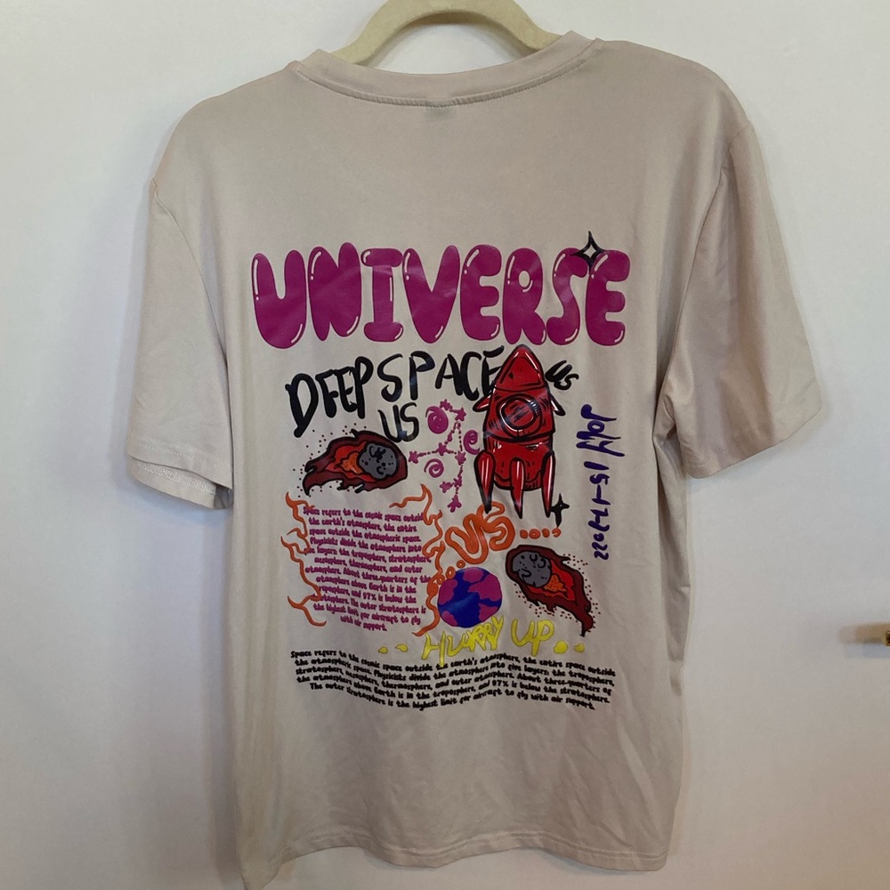 ROMWE Men’s Universe T-shirt- Size S